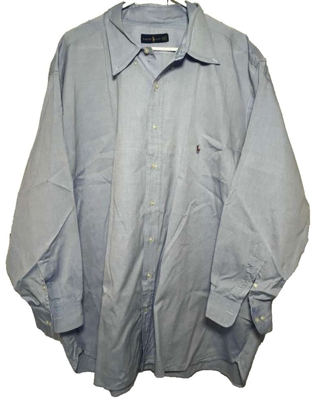 Ralph Lauren Button Down Shirt Men Size 20 3XL Blue Long Sleeve